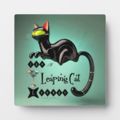 Atomistische futuristische The Leaping Cat Lounge Fotoplatte (Vorderseite)
