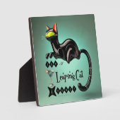 Atomistische futuristische The Leaping Cat Lounge Fotoplatte (Vorderseite)
