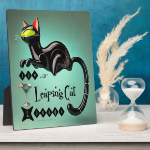 Atomistische futuristische The Leaping Cat Lounge Fotoplatte
