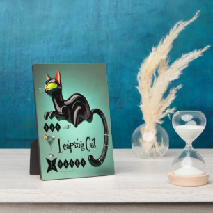Atomistische futuristische The Leaping Cat Lounge Fotoplatte