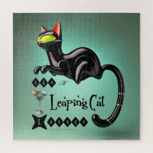 Atomistische futuristische The Leaping Cat Lounge Puzzle