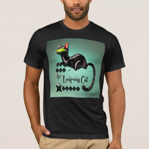 Atomistische futuristische The Leaping Cat Lounge T-Shirt