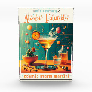 Atomistischer futuristischer kosmischer Sturm Mart Fotoblock