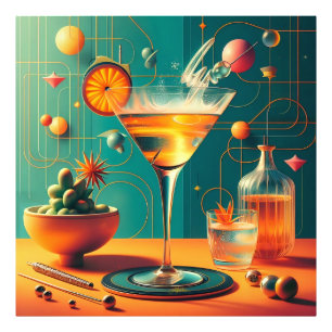 Atomistischer futuristischer kosmischer Sturm Mart Fotodruck