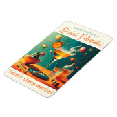 Atomistischer Futuristischer Kosmischer Sturm Mart Magnet (Linke Seite)