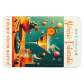 Atomistischer Futuristischer Kosmischer Sturm Mart Magnet (Horizontal)