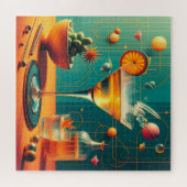 Atomistischer futuristischer kosmischer Sturm Mart Puzzle (Horizontal)