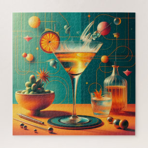 Atomistischer futuristischer kosmischer Sturm Mart Puzzle
