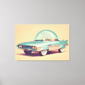 Atomistisches futuristisches Blaster-Bubble-Auto Leinwanddruck (Vorderseite)