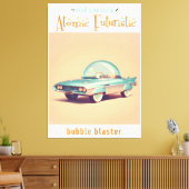 Atomistisches futuristisches Blaster-Bubble-Auto Leinwanddruck (Insitu (Wohnzimmer))
