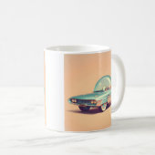 Atomistisches futuristisches Bubble-Blaster-Auto Kaffeetasse (VorderseiteRechts)