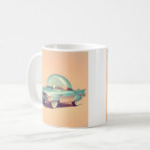 Atomistisches futuristisches Bubble-Blaster-Auto Kaffeetasse (Vorderseite Links)