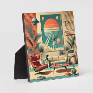 Atomistisches futuristisches Florida Space Age-Fam Fotoplatte