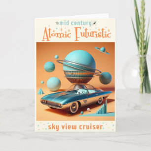 Atomistisches futuristisches Sky-View-Cruiser-Auto Karte
