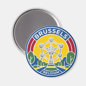 Atomium Belgien Magnet (Vorderseite/Rückseite)