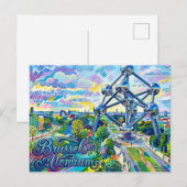 Atomium Belgien Postkarte (Vorne/Hinten)