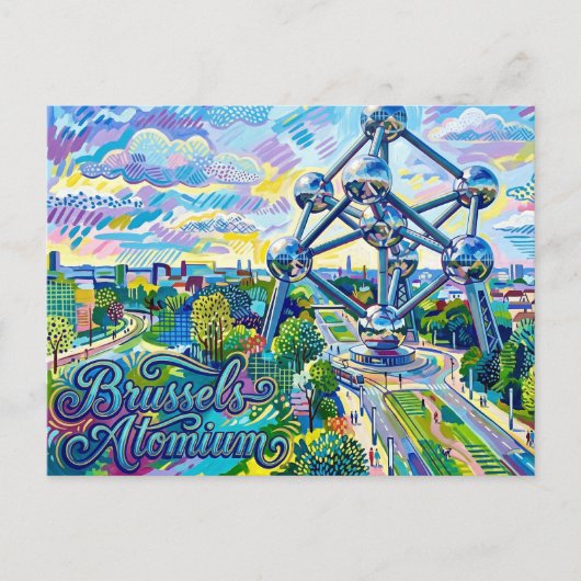 Atomium Belgien Postkarte (Vorderseite)