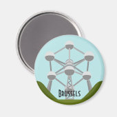 Atomium in Brüssel Magnet (Vorderseite/Rückseite)