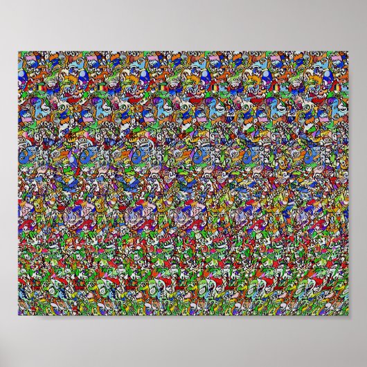 Atomium - Versteckter 3D-Druck Poster (Vorne)