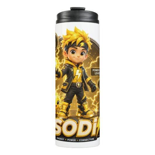 ATOMIVRA Natrium Charakter Thermosbecher (Vorderseite)