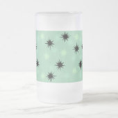 Atomjade und Minze Sternexplosionen Mattierte Glas Mattglas Bierglas (Mittel)