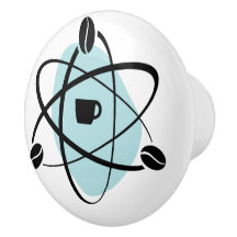 Atomkaffeebohnen in den aquamarinen Fach-Zügen