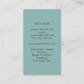 ATOMKATZE AUF EINEM STUHL MITTE DES JAHRHUNDERTS P VISITENKARTE (Rückseite)