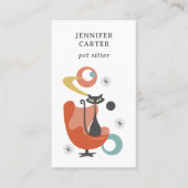 ATOMKATZE AUF EINEM STUHL MITTE DES JAHRHUNDERTS P VISITENKARTE (Vorderseite)