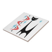 Atomkatze aus der Mitte des Jahrhunderts mit Pink Fliese (Seite)