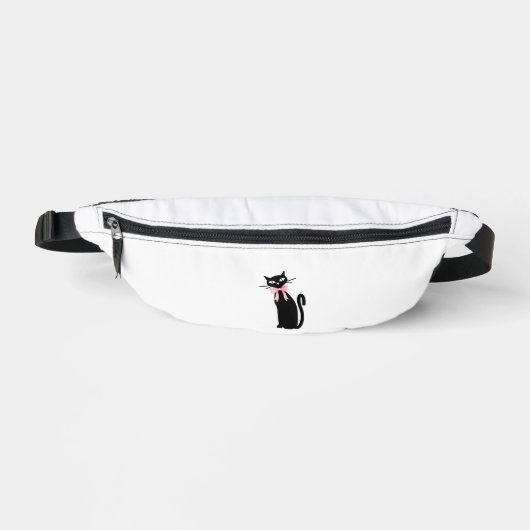 Atomkatze mit rosa Katzenkatze Girly Clean Girl Ki Bauchtasche (Vorderseite)