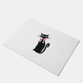 Atomkatze mit rosa Katzenkatze Girly Clean Girl Ki Fußmatte (Schrägansicht)