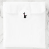 Atomkatze mit rosa Katzenkatze Girly Clean Girl Ki Runder Aufkleber (Tasche)