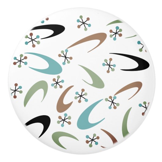 Atomkern der Mitte des Jahrhunderts Keramikknauf (Vorderseite)