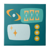 Atomkern Mitte Abstrakt Fliese (Vorderseite)