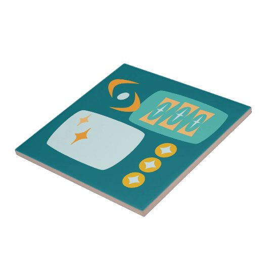 Atomkern Mitte Abstrakt Fliese (Seite)