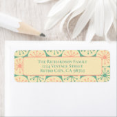 Atomkern Moderner Retro-50er Aquamarin rosa (Insitu)