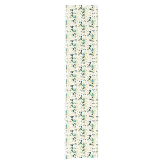 Atomkittelläufer Mitte des Jahrhunderts Kurzer Tischläufer (Vorderseite)