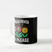Atomkraft ja, bitte lächelnde Blumen Kaffeetasse (Vorderseite Links)