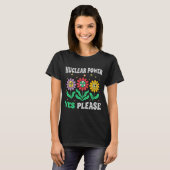 Atomkraft ja, bitte lächelnde Blumen T-Shirt (Vorne ganz)
