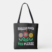 Atomkraft ja, bitte lächelnde Blumen Tasche (Rückseite)