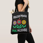 Atomkraft ja, bitte lächelnde Blumen Tasche (Von Nahem)