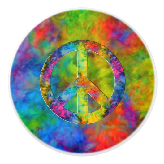 [AtomKrawatten-] Regenbogen färbt Keramikknauf (Vorderseite)