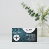 Atomkreise - Blue Electric Pool 01 Visitenkarte (Stehend Vorderseite)