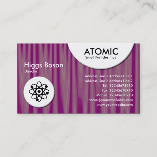 Atomkreise - Drapery 06 Visitenkarte (Vorderseite)