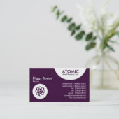 Atomkreise - Dunkel Lila (330033) Visitenkarte (Stehend Vorderseite)