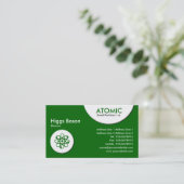Atomkreise - grün (006600) visitenkarte (Stehend Vorderseite)