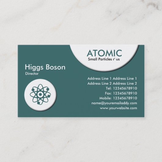 Atomkreise - grün (336666) visitenkarte (Vorderseite)