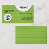 Atomkreise - grüne bürstenbehaftete Textur Visitenkarte (Vorne/Hinten)