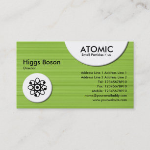 Atomkreise - grüne bürstenbehaftete Textur Visitenkarte