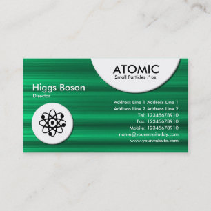 Atomkreise - grüne bürstenbehaftete Textur Visitenkarte